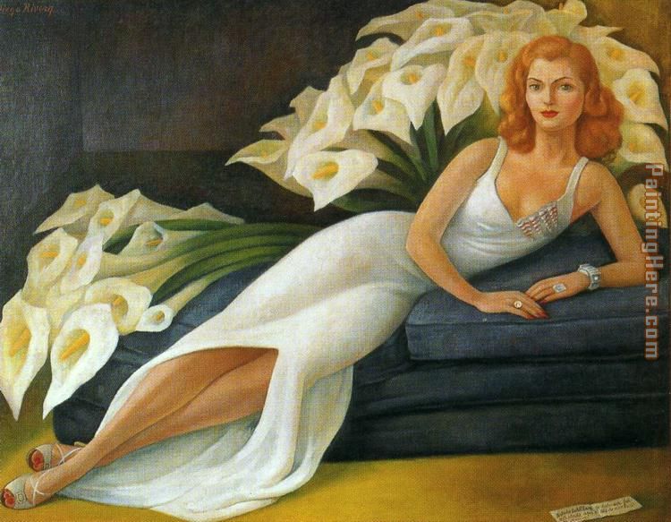 Portrait of Natasha Zakolkowa Gelman painting - Diego Rivera Portrait of Natasha Zakolkowa Gelman art painting